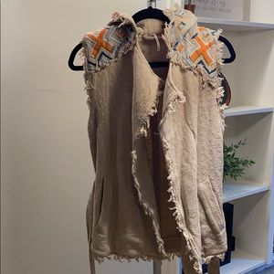 Free people long cotton vest